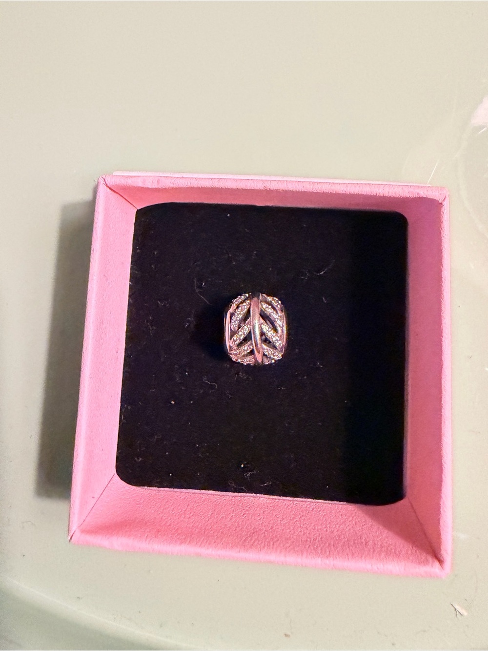 Pandora Light as a Feather Pave Charm